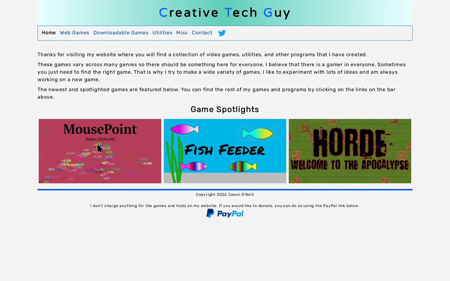 Creative Tech Guy Homepage screenshot