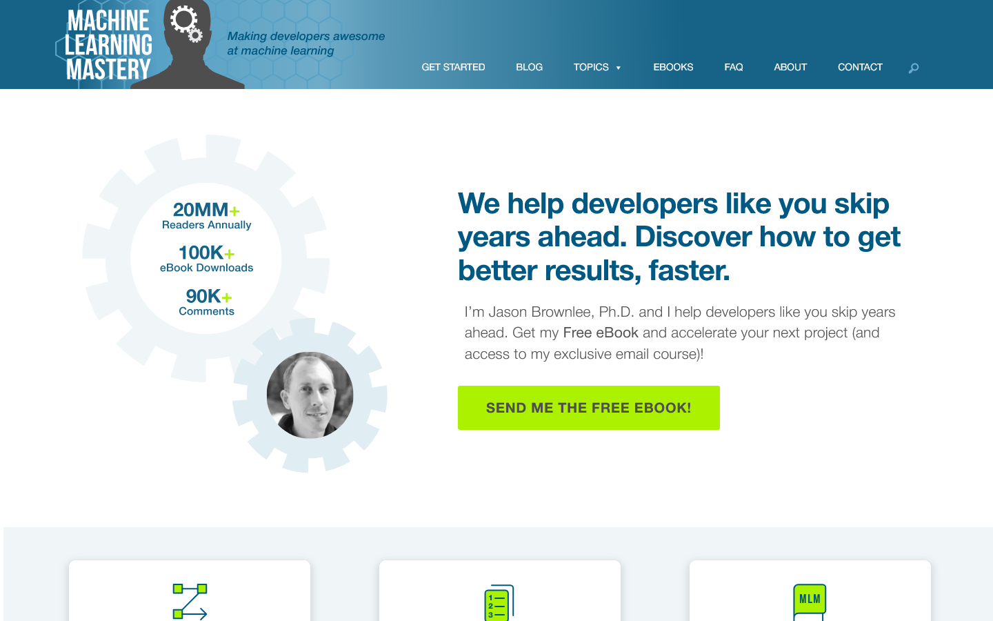 Machine Learning Mastery Homepage screenshot