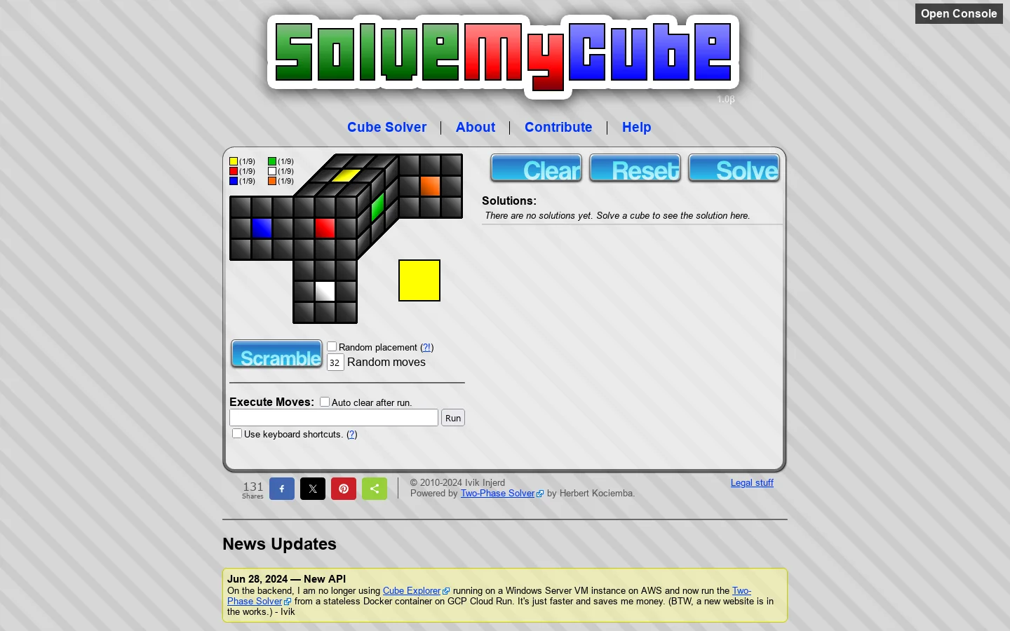 SolveMyCube Homepage screenshot