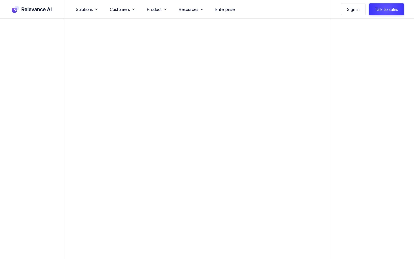 Relevance AI Homepage screenshot