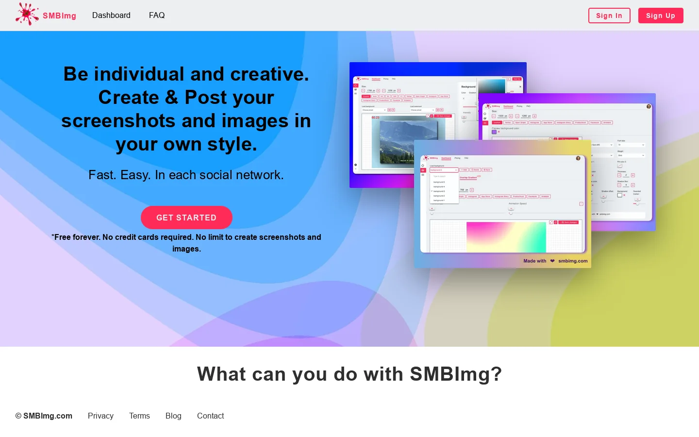 SMBImg Homepage screenshot