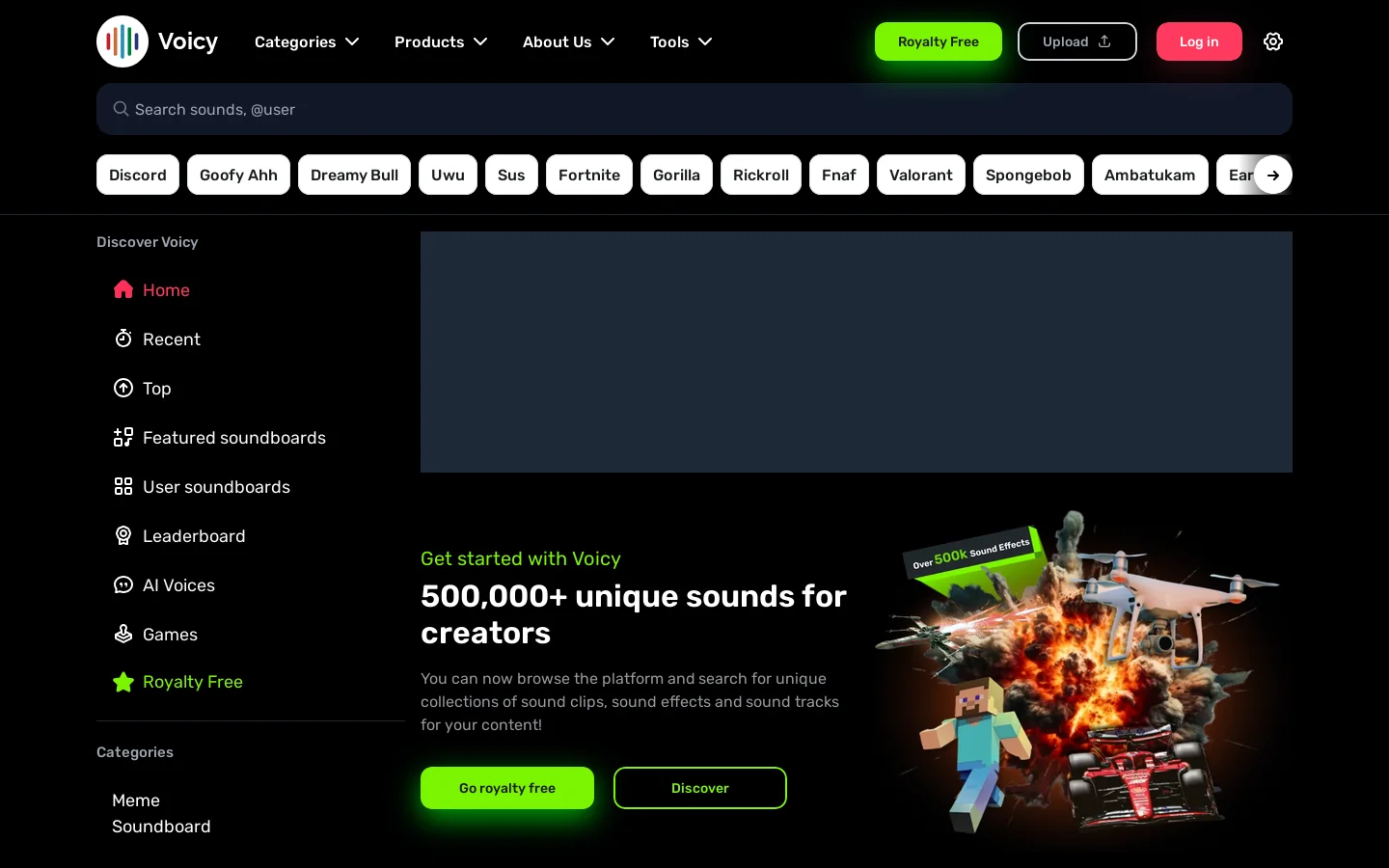 Voicy Homepage screenshot