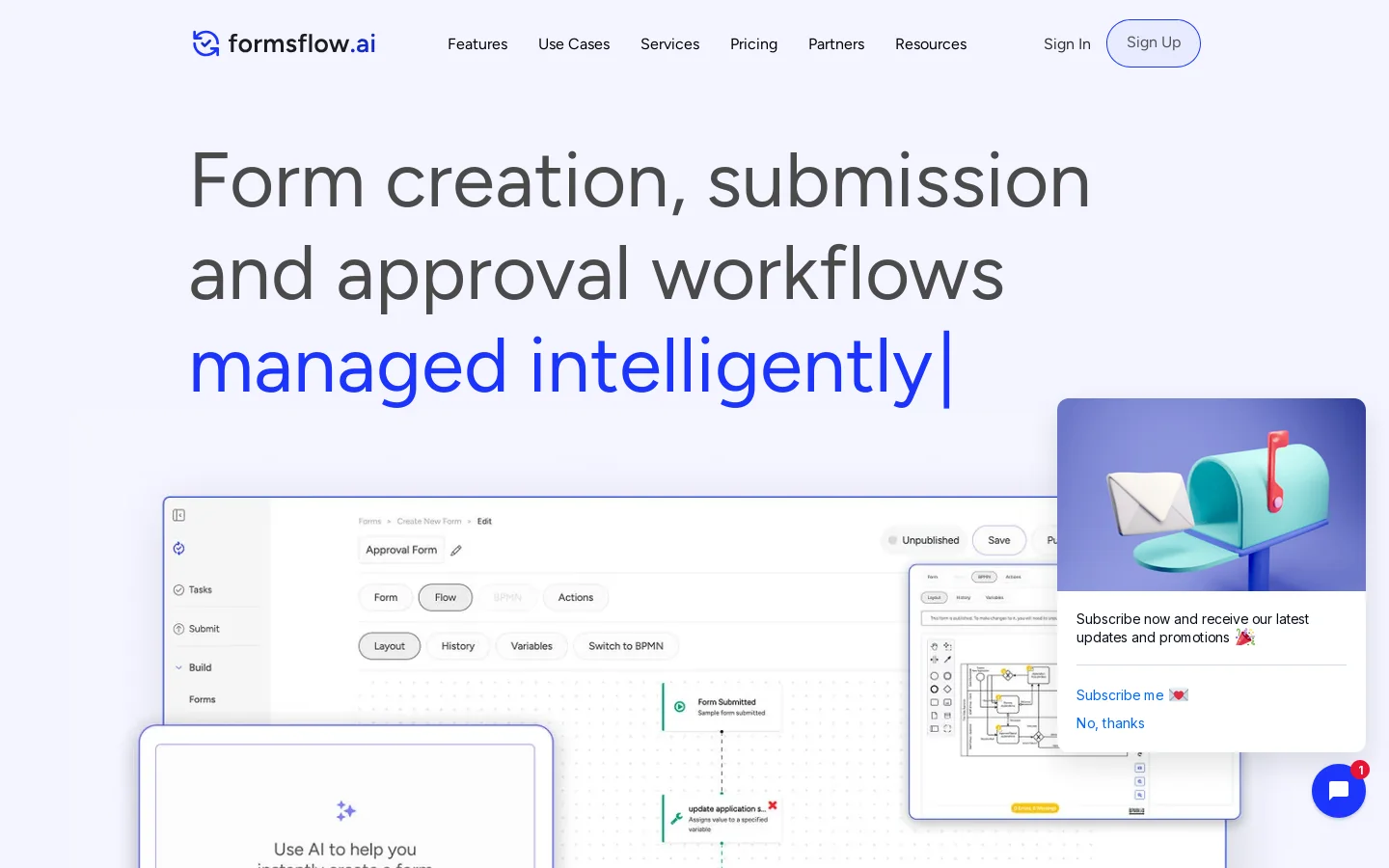 formsflow.ai Homepage screenshot