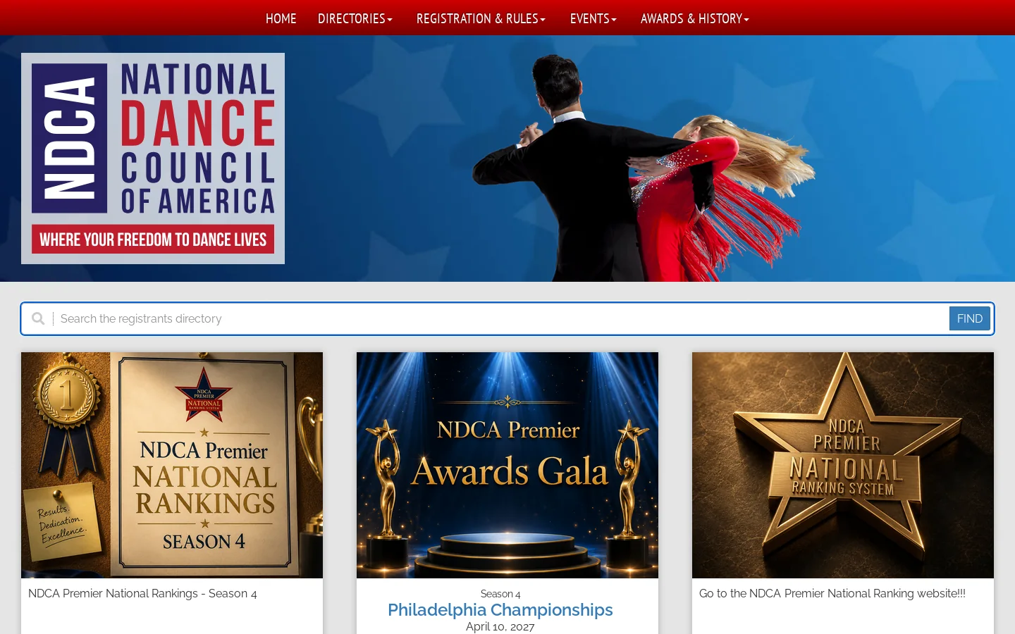 NDCA Homepage screenshot