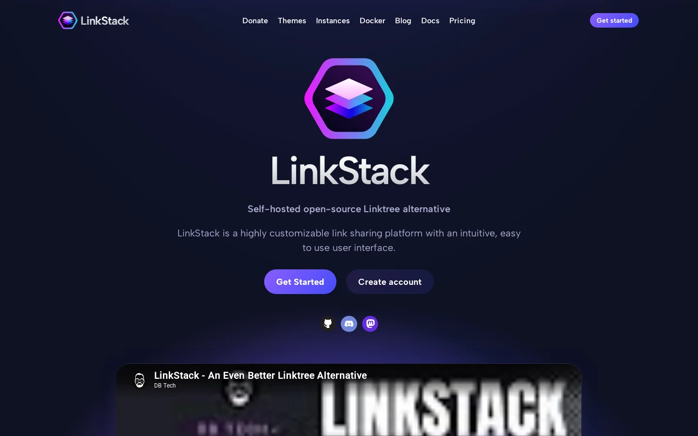 LinkStack Homepage screenshot