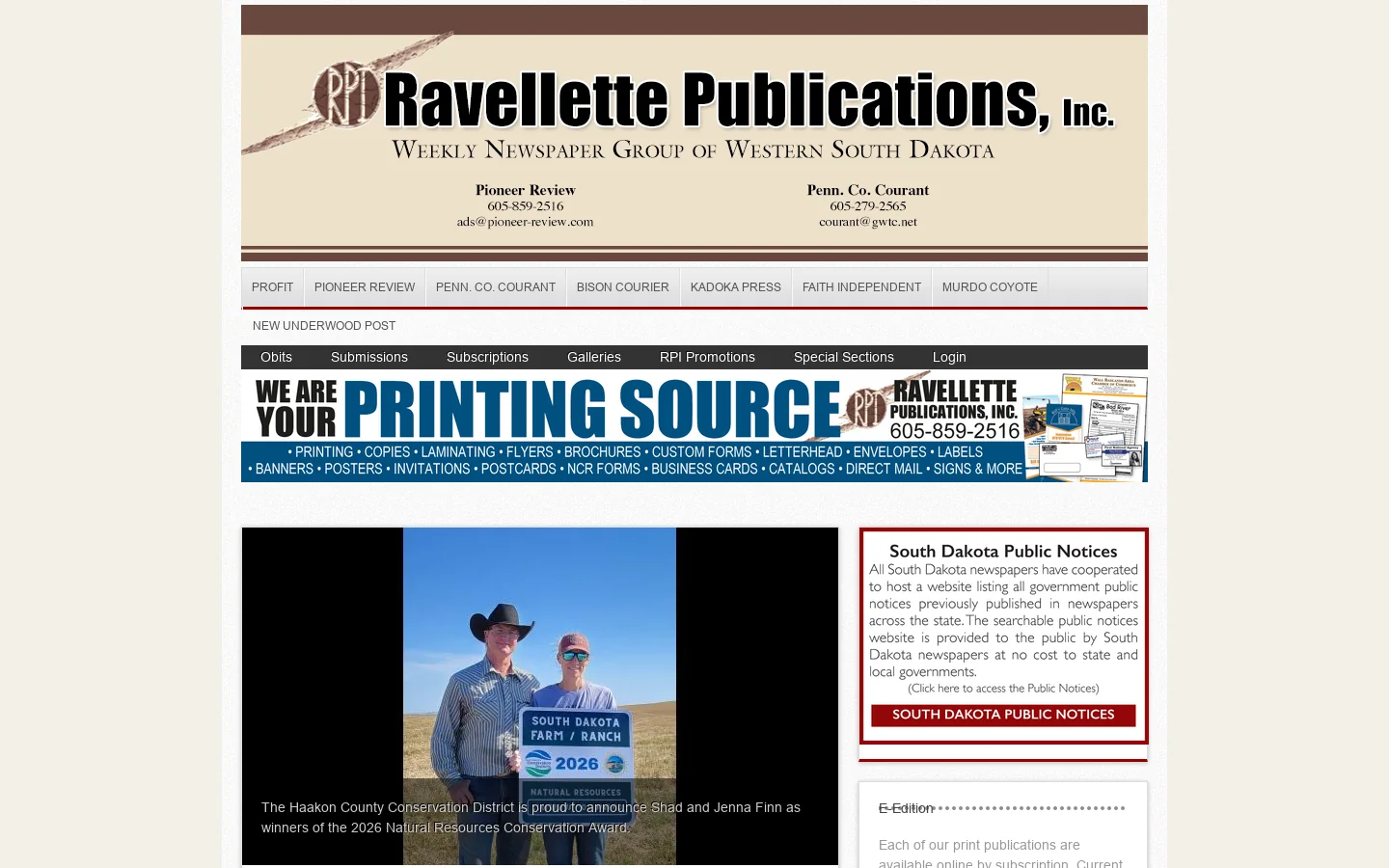 Pioneer Review Homepage screenshot