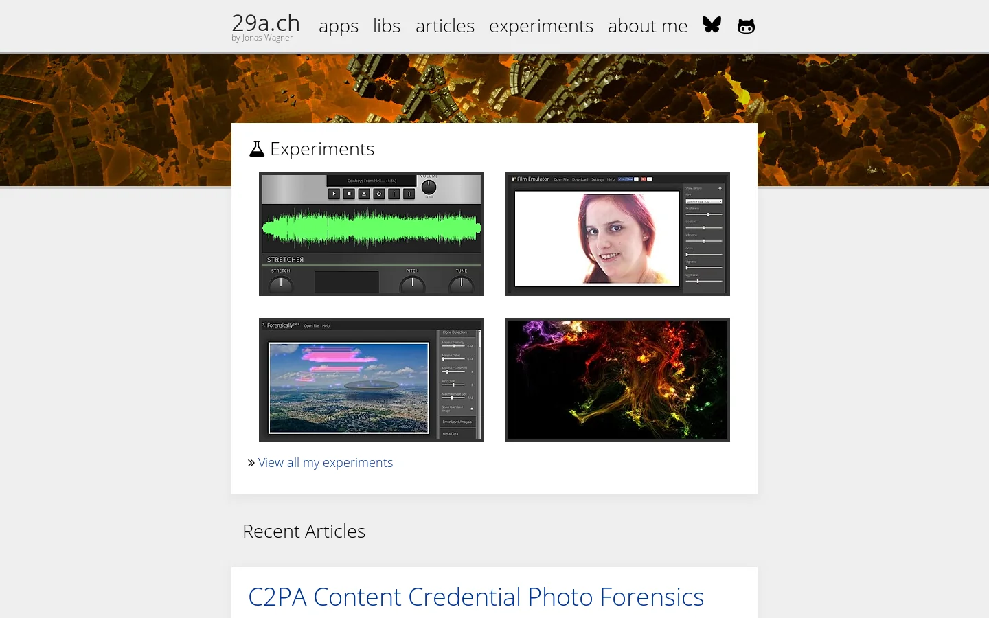 29a.ch Homepage screenshot