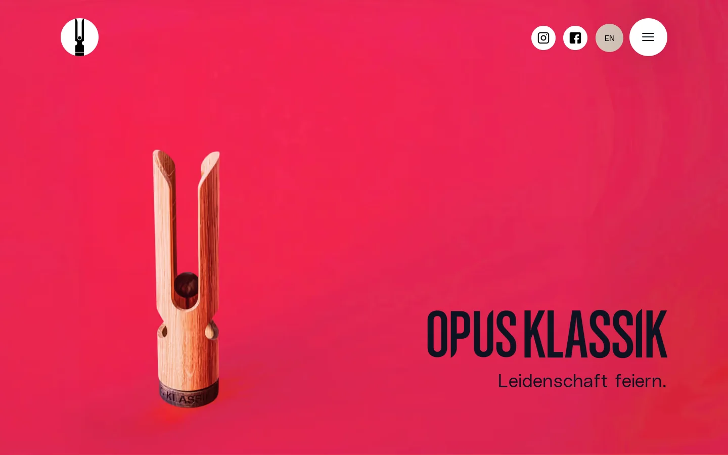 OPUS KLASSIK Homepage screenshot