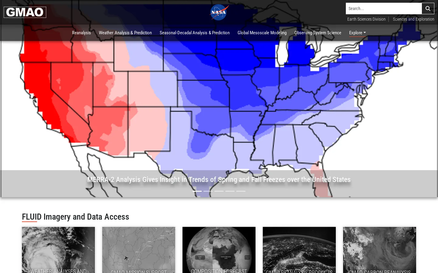 GMAO Homepage screenshot