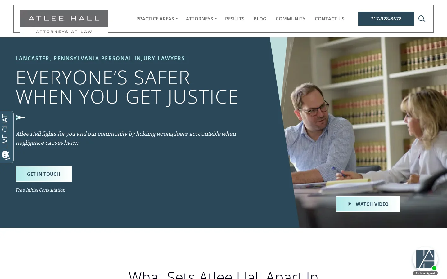 Atlee Hall Homepage screenshot