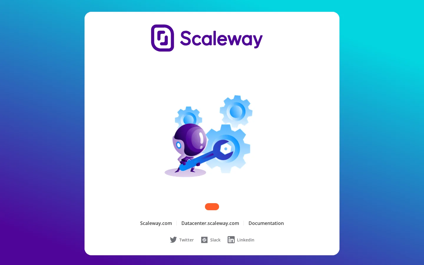 Maintenance Homepage screenshot
