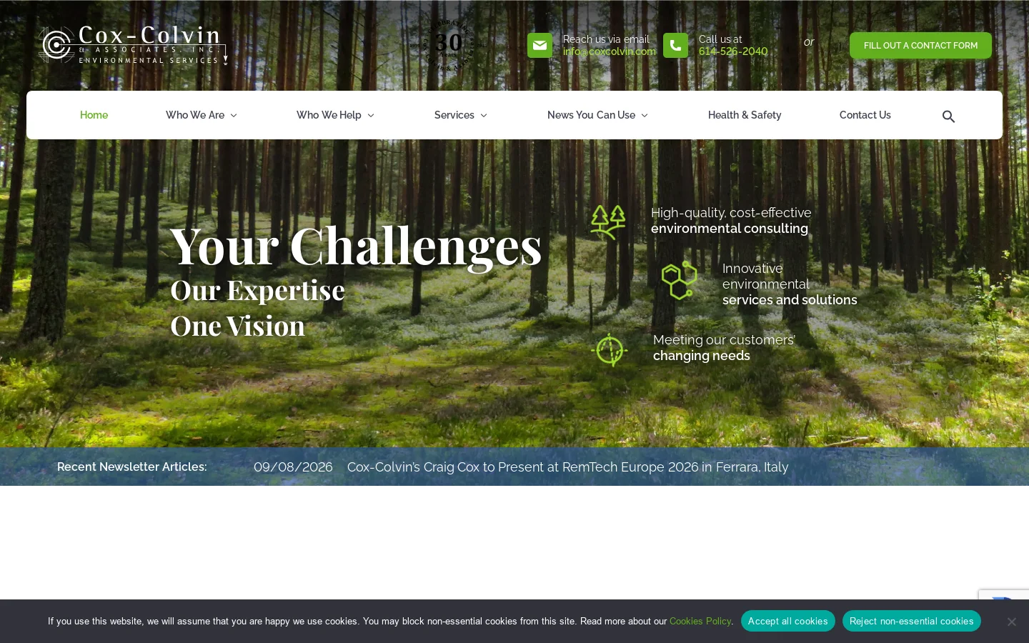 Cox-Colvin & Associates Homepage screenshot