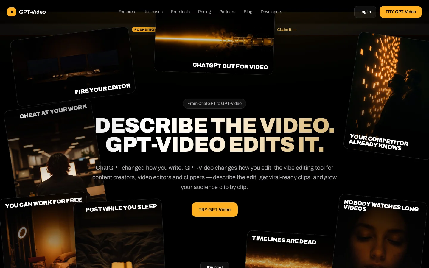 GPT-Video Homepage screenshot