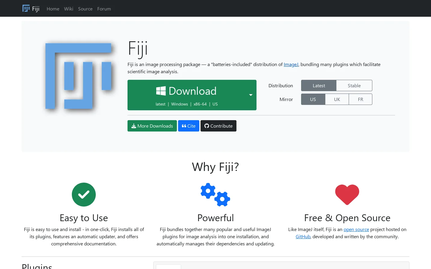 Fiji Homepage screenshot