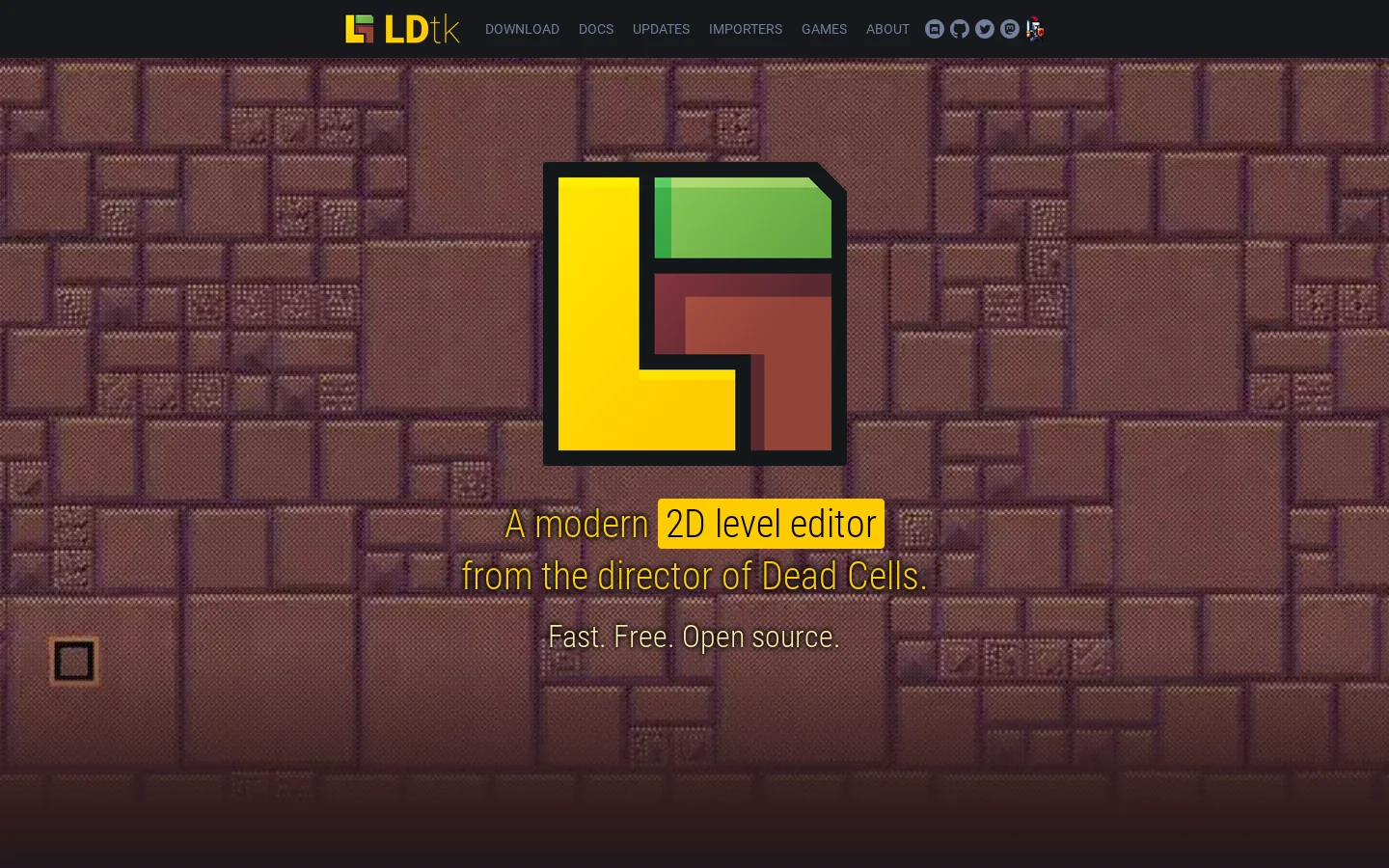LDtk Homepage screenshot
