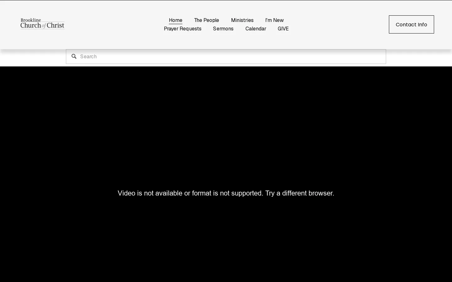 Brookline Church of Christ Homepage screenshot