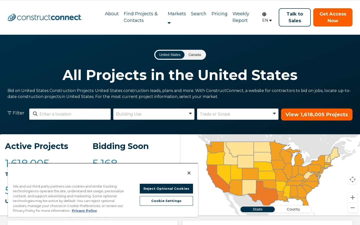 ConstructConnect Pricing | ConstructConnect Software Pricing Homepage screenshot