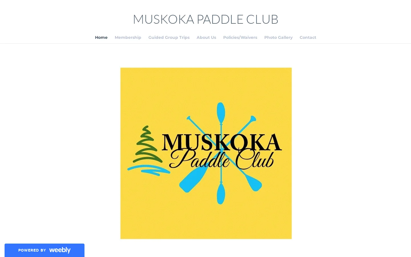MUSKOKA PADDLE CLUB Homepage screenshot
