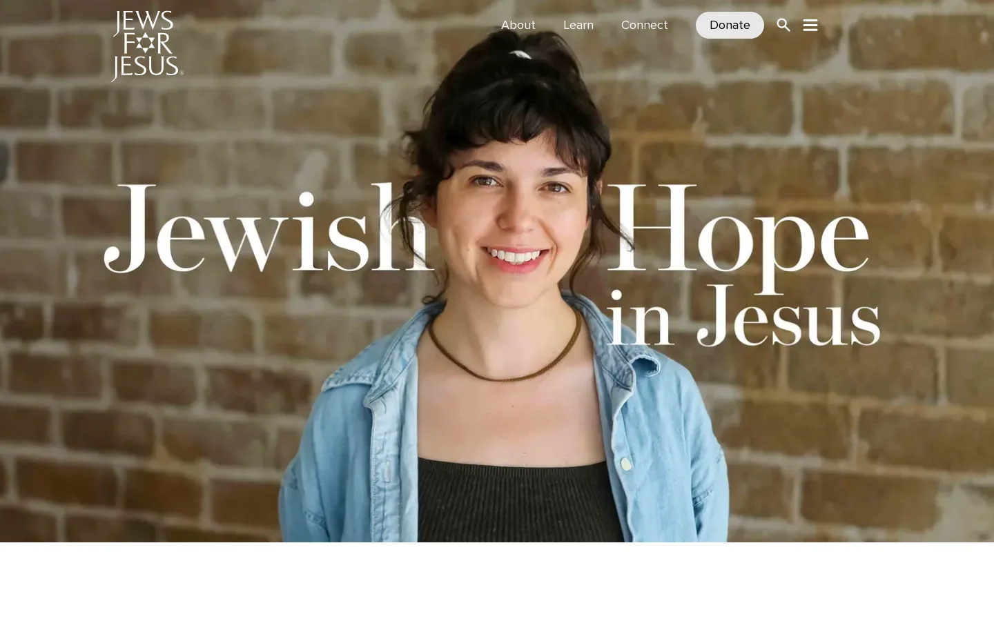 Jews for Jesus Homepage screenshot