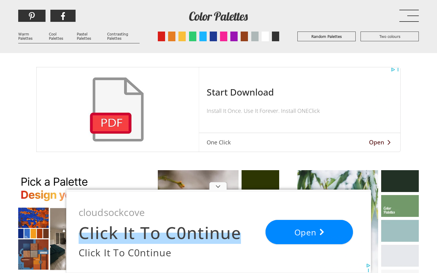 ColorPalettes.net Homepage screenshot