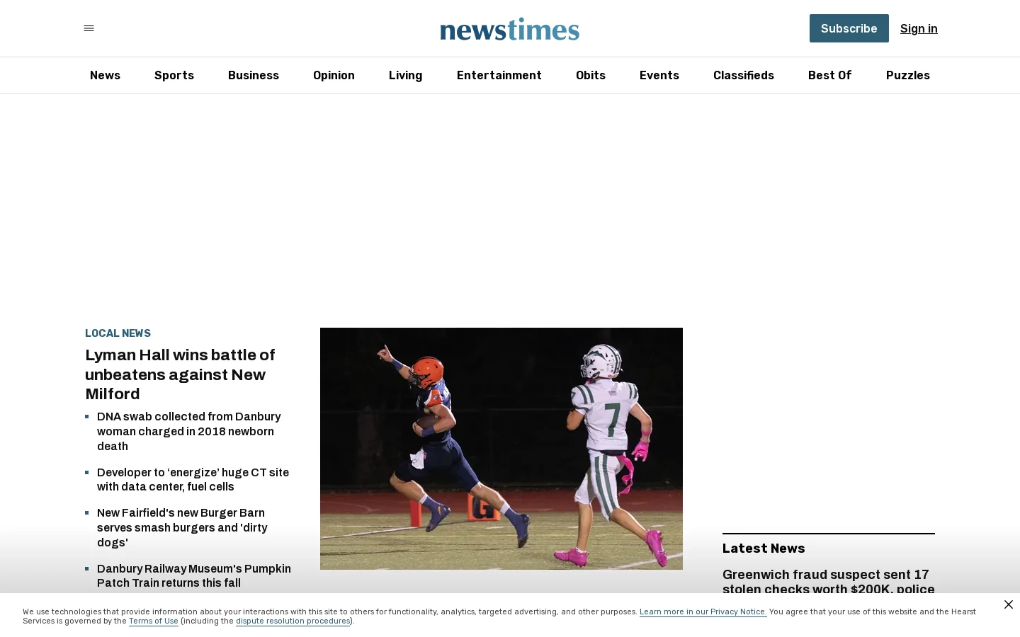 NewsTimes Homepage screenshot