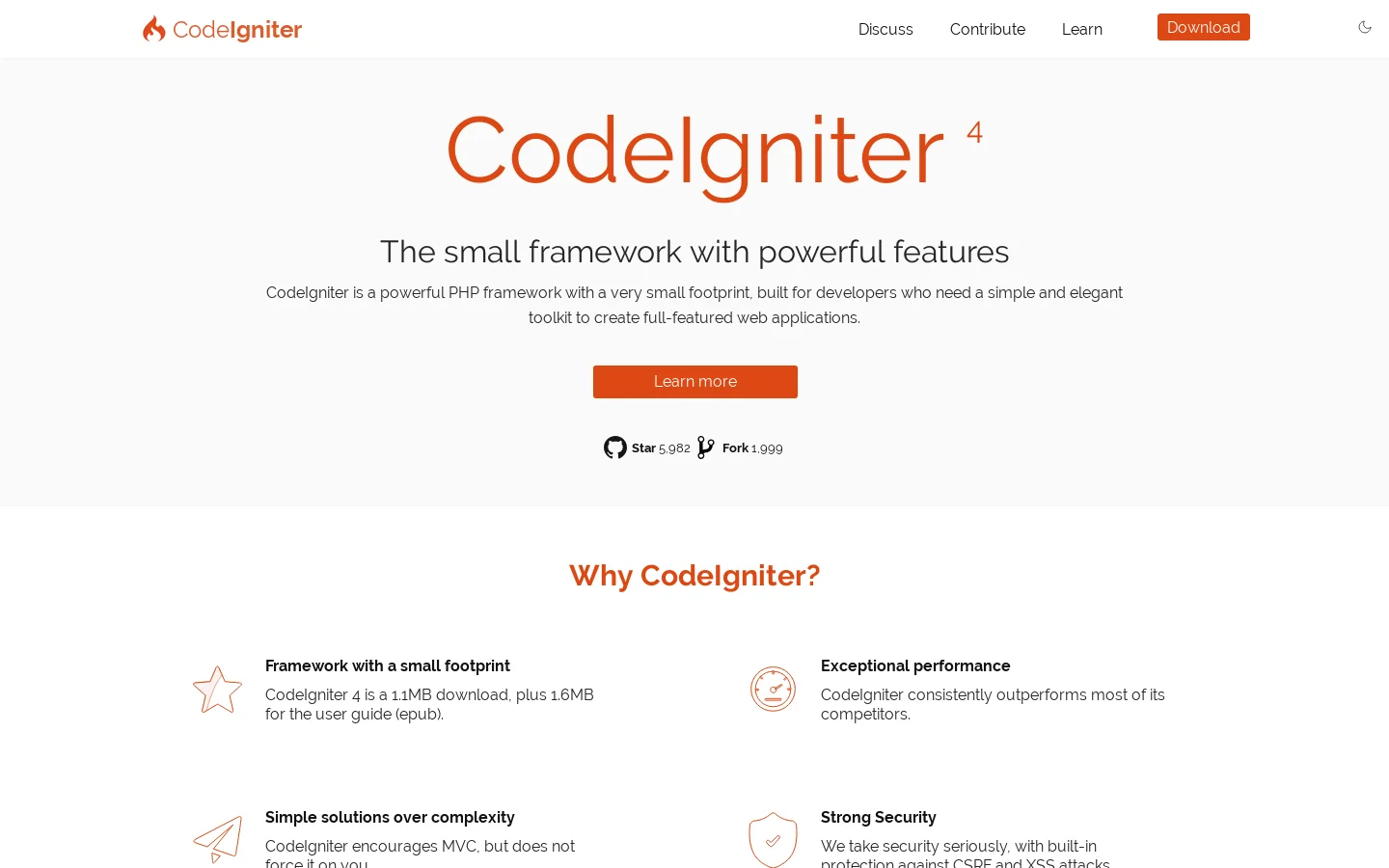 Welcome to CodeIgniter Homepage screenshot