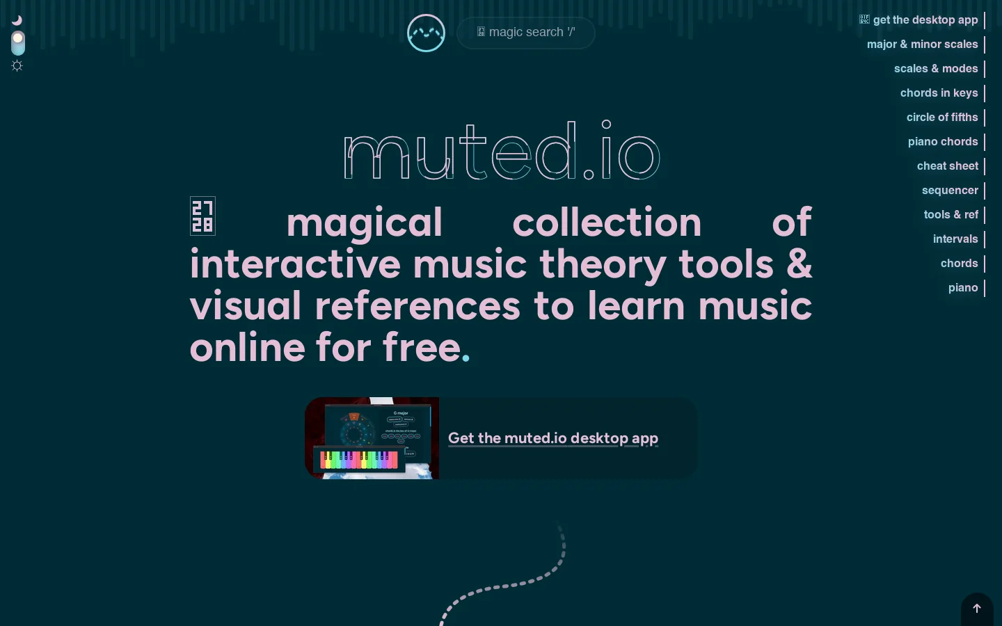 Magical Music Theory Tools to Learn Music Online for Free Homepage screenshot