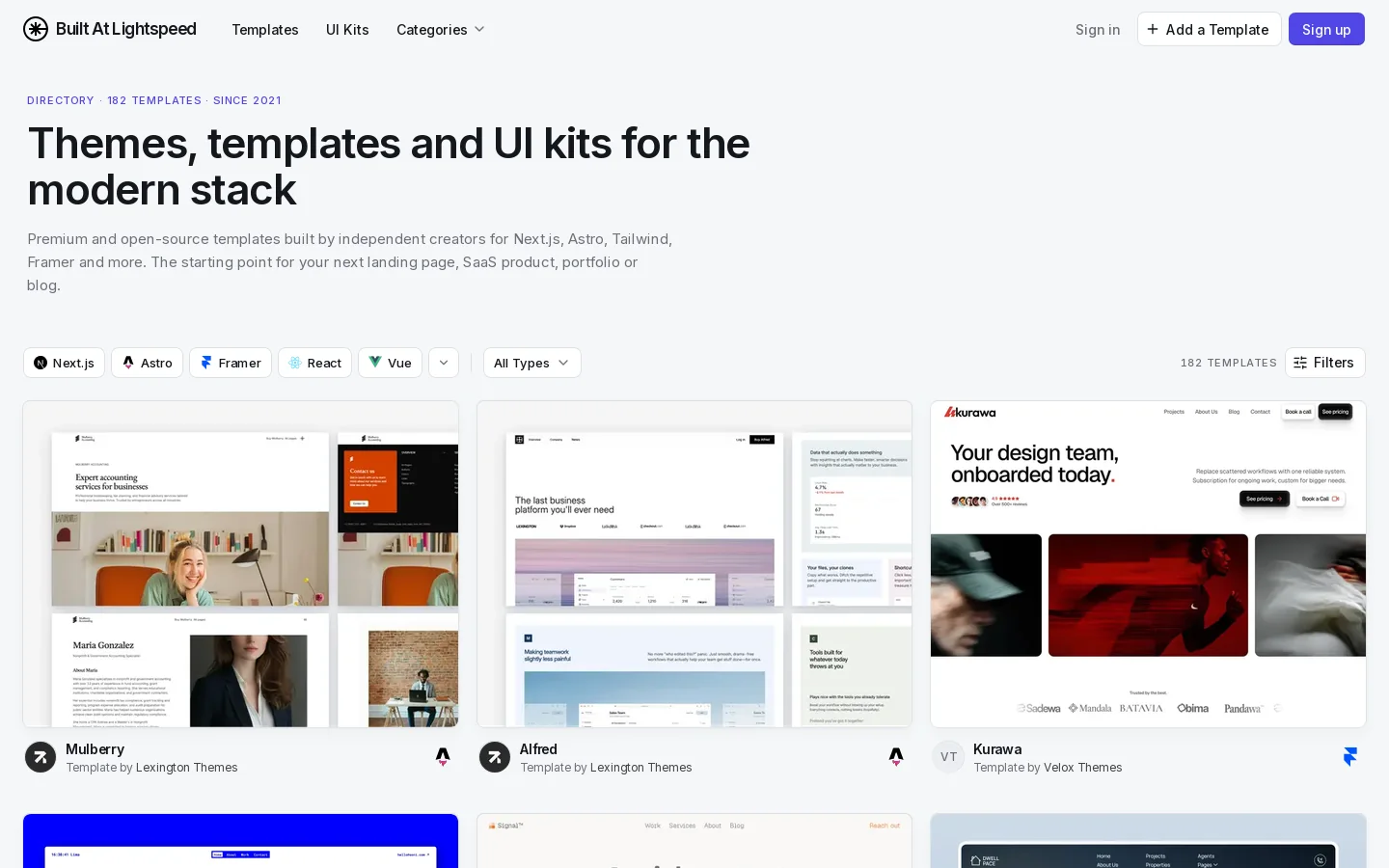 Built At Lightspeed Homepage screenshot