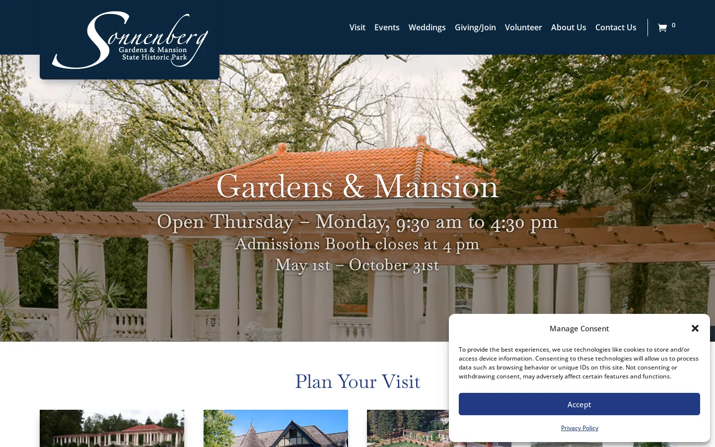 Sonnenberg Homepage screenshot