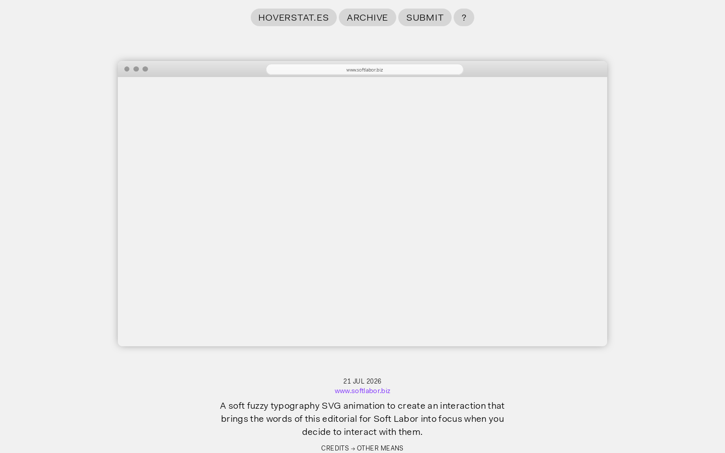 HOVERSTAT.ES Homepage screenshot