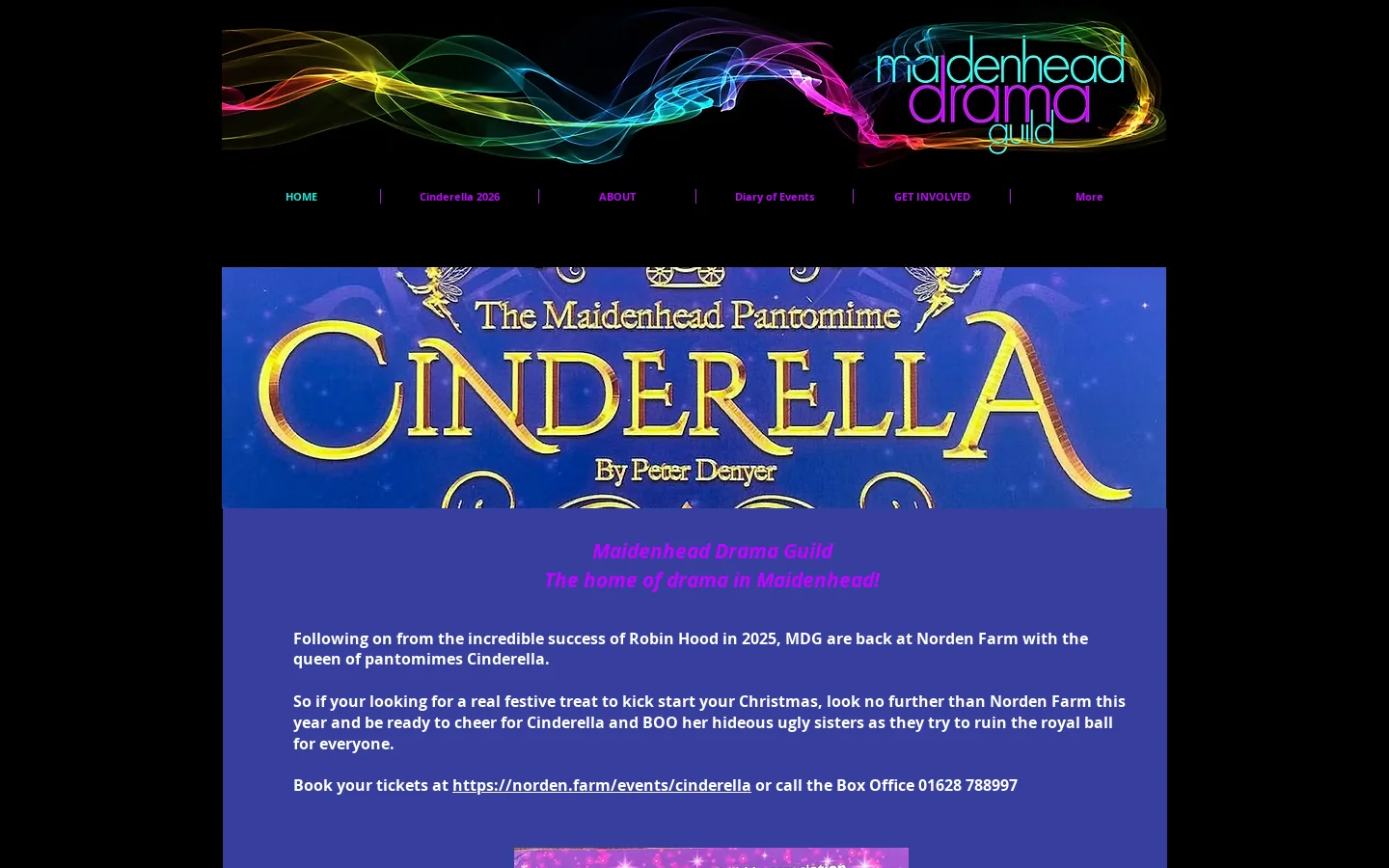 Maidenhead Drama Guild Homepage screenshot