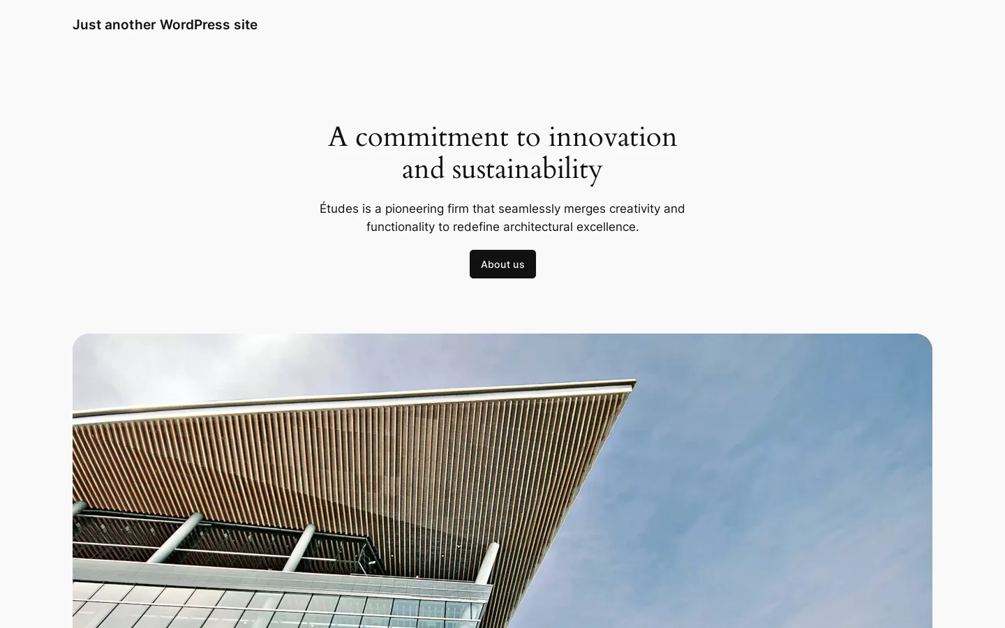 Just another WordPress site Homepage screenshot