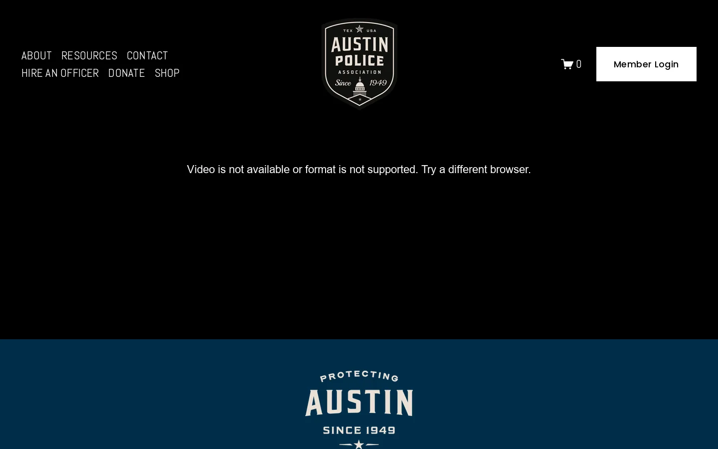 Austin Police Association Homepage screenshot