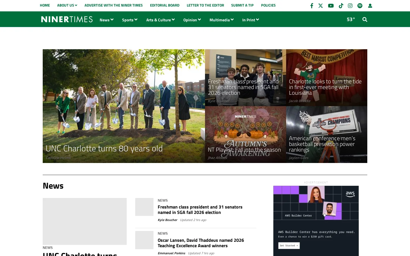 ninertimes.com Homepage screenshot