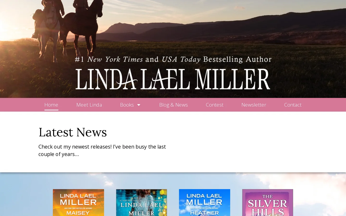 LInda Lael MIller Homepage screenshot