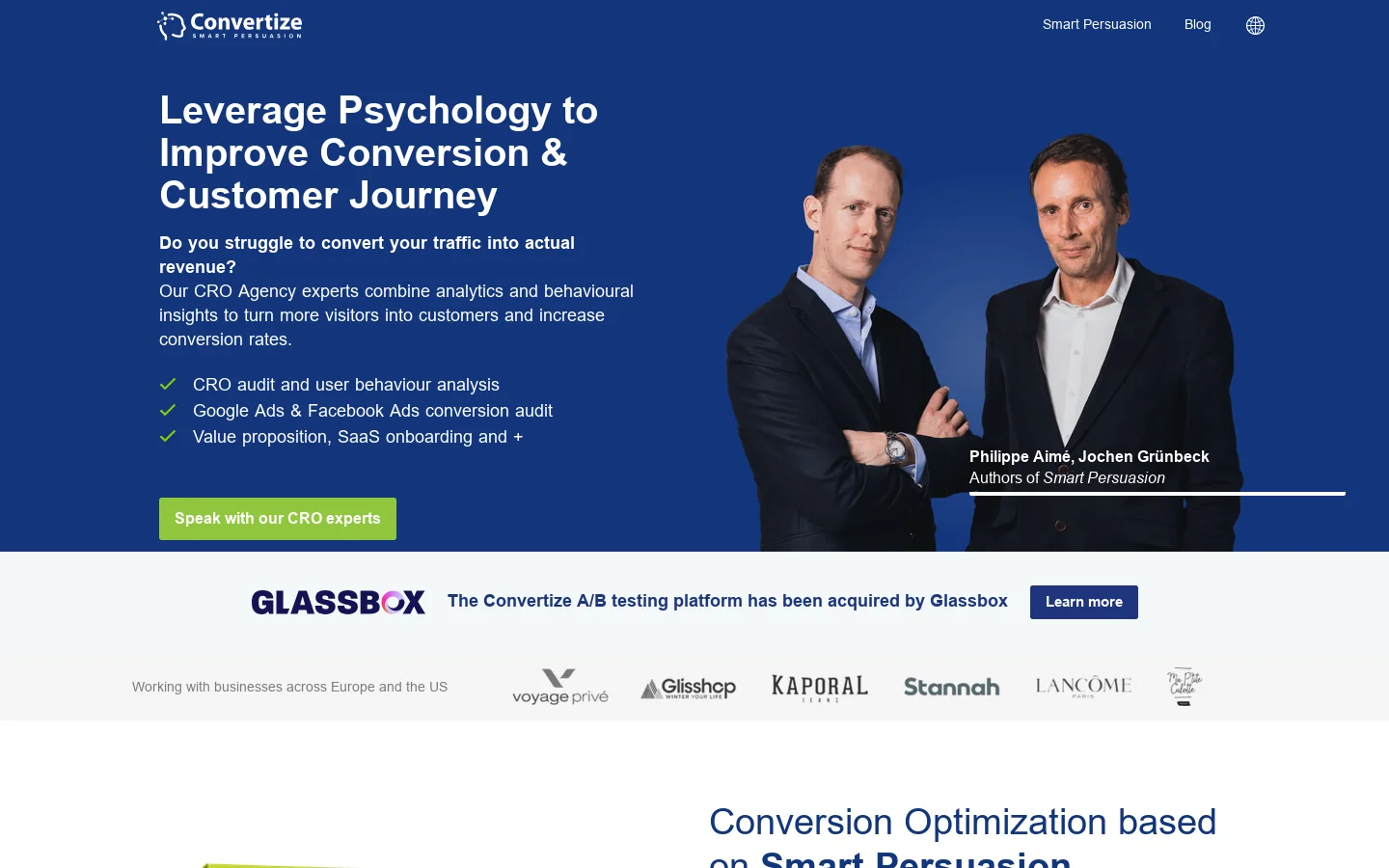 Convertize Homepage screenshot
