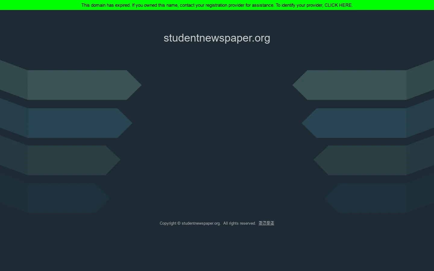studentnewspaper.org Homepage screenshot
