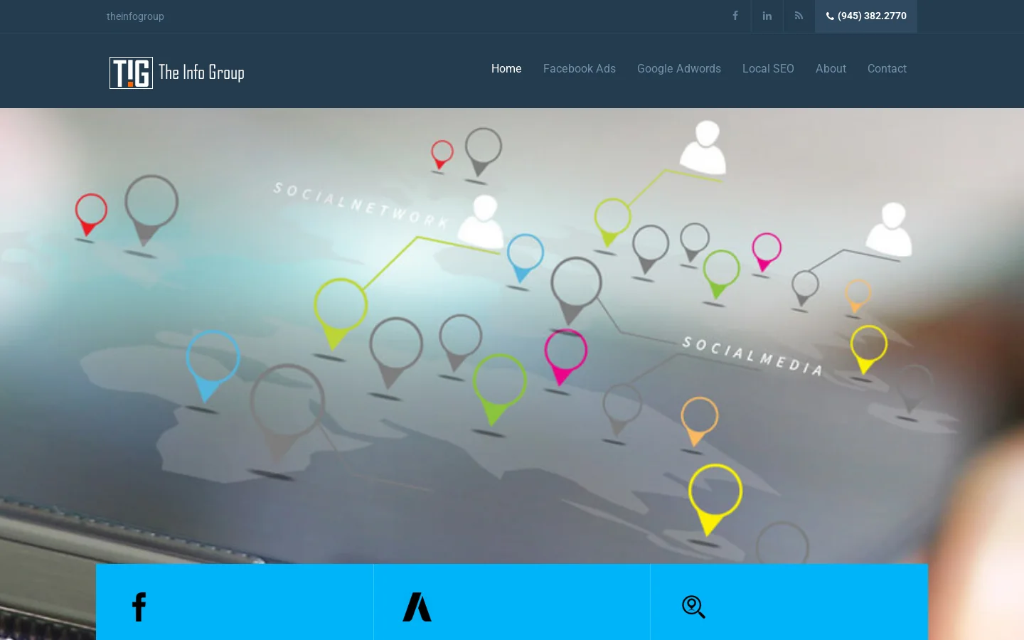 The Info Group Homepage screenshot