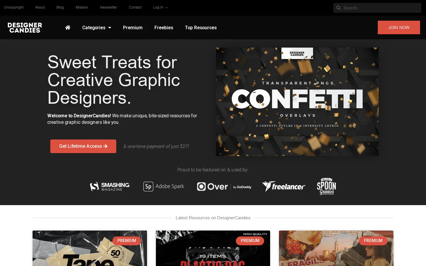 DesignerCandies Homepage screenshot