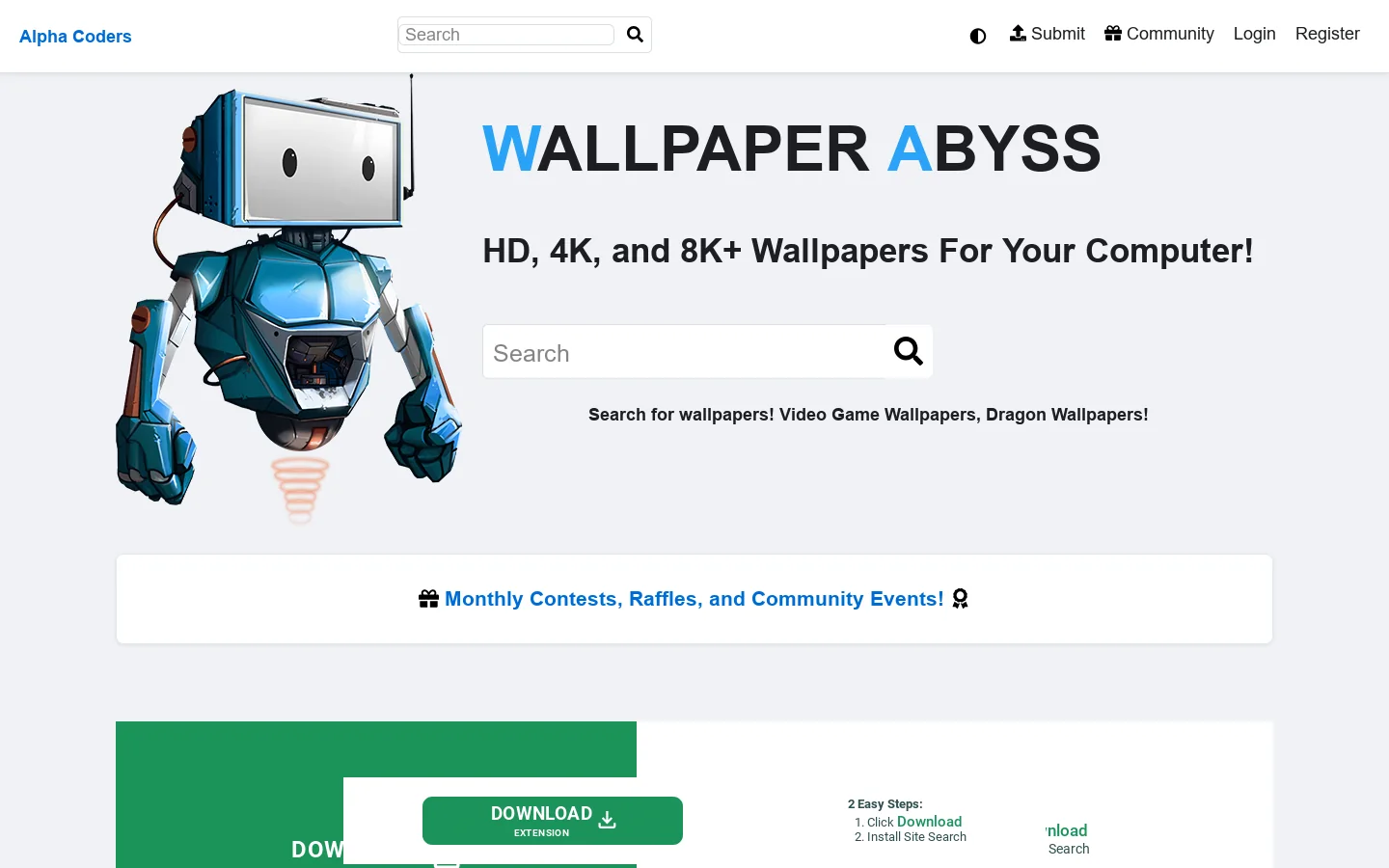 Wallpaper Abyss Homepage screenshot
