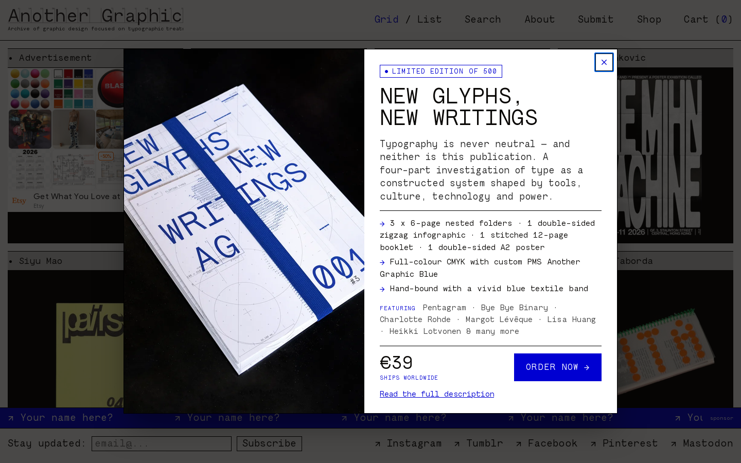 Another Graphic Homepage screenshot