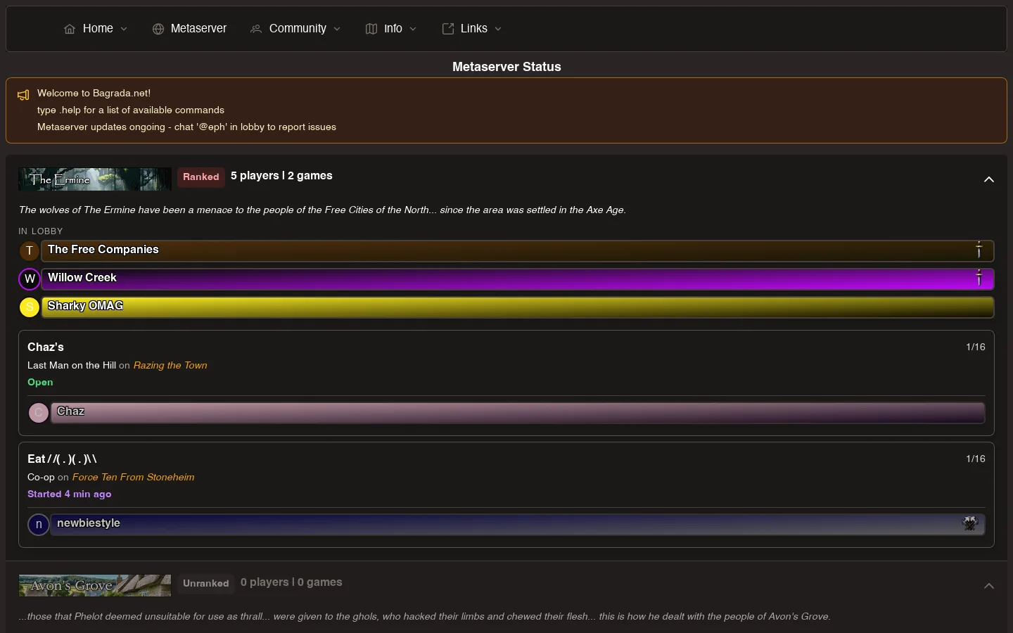 Bagrada.net Homepage screenshot