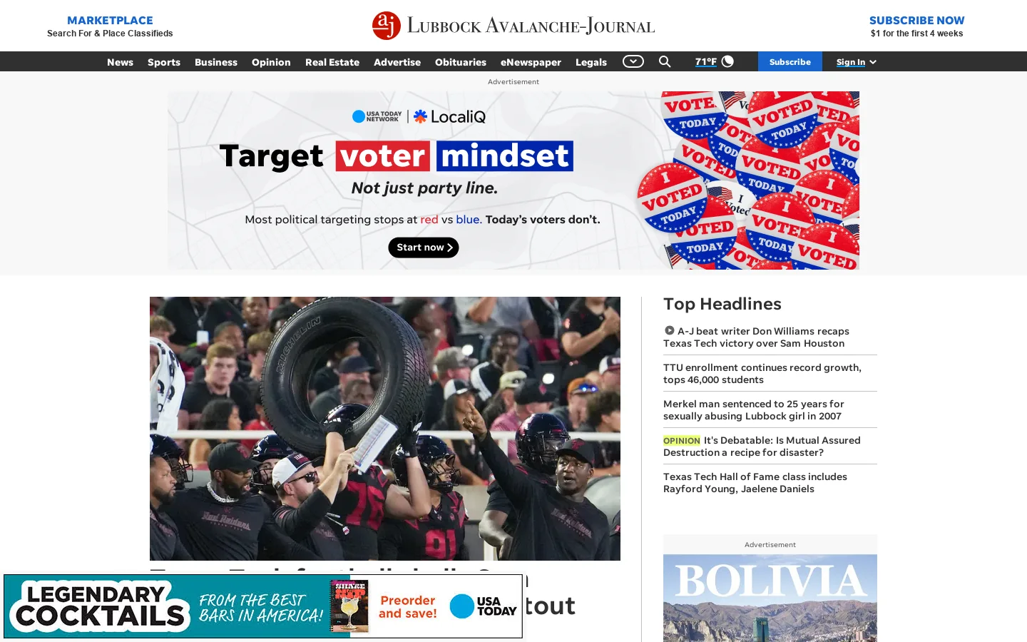Lubbock Avalanche-Journal: Local News, Politics & Sports in Lubbock, TX Homepage screenshot