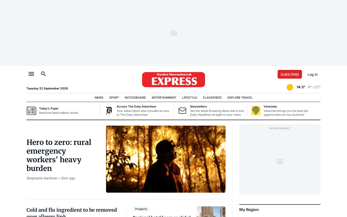 Harden news, sport and weather | Harden Murrumburrah Express | Harden, NSW Homepage screenshot