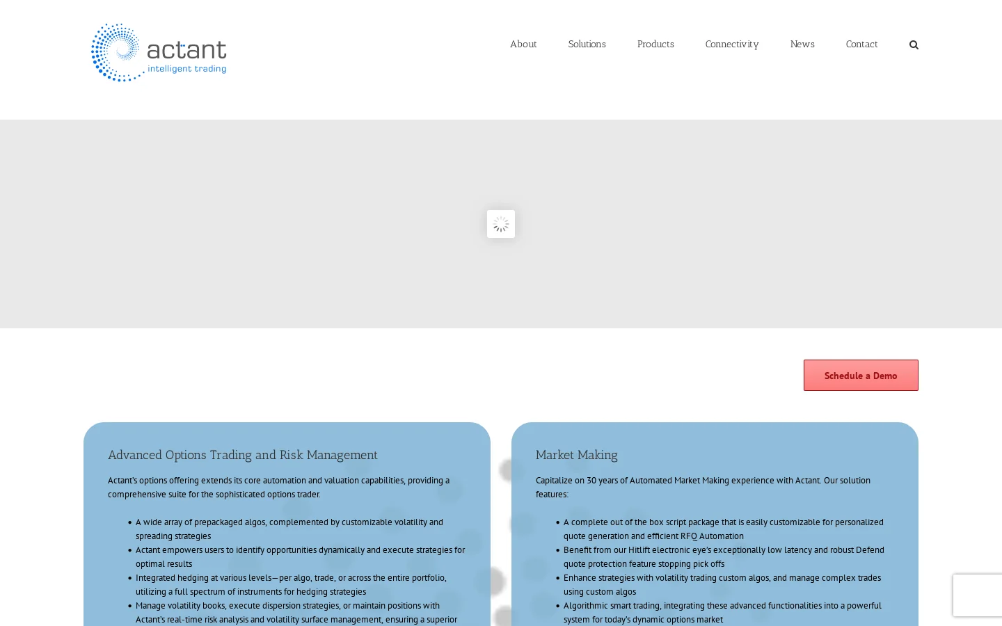 Actant Homepage screenshot