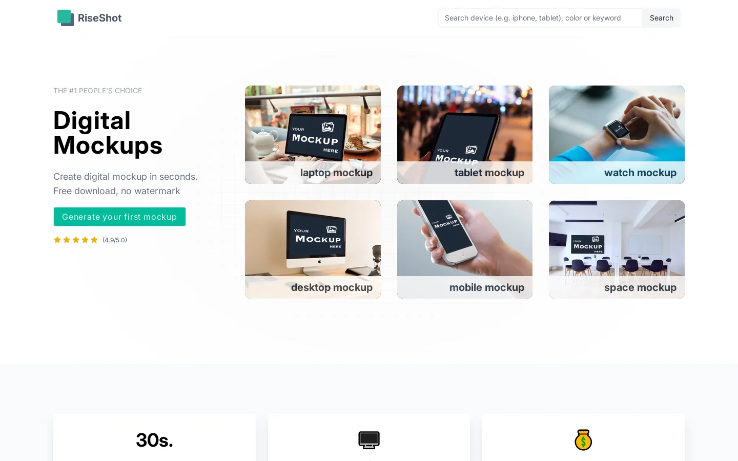 Digital Mockups Library. High-Res, Free, No Watermark Homepage screenshot