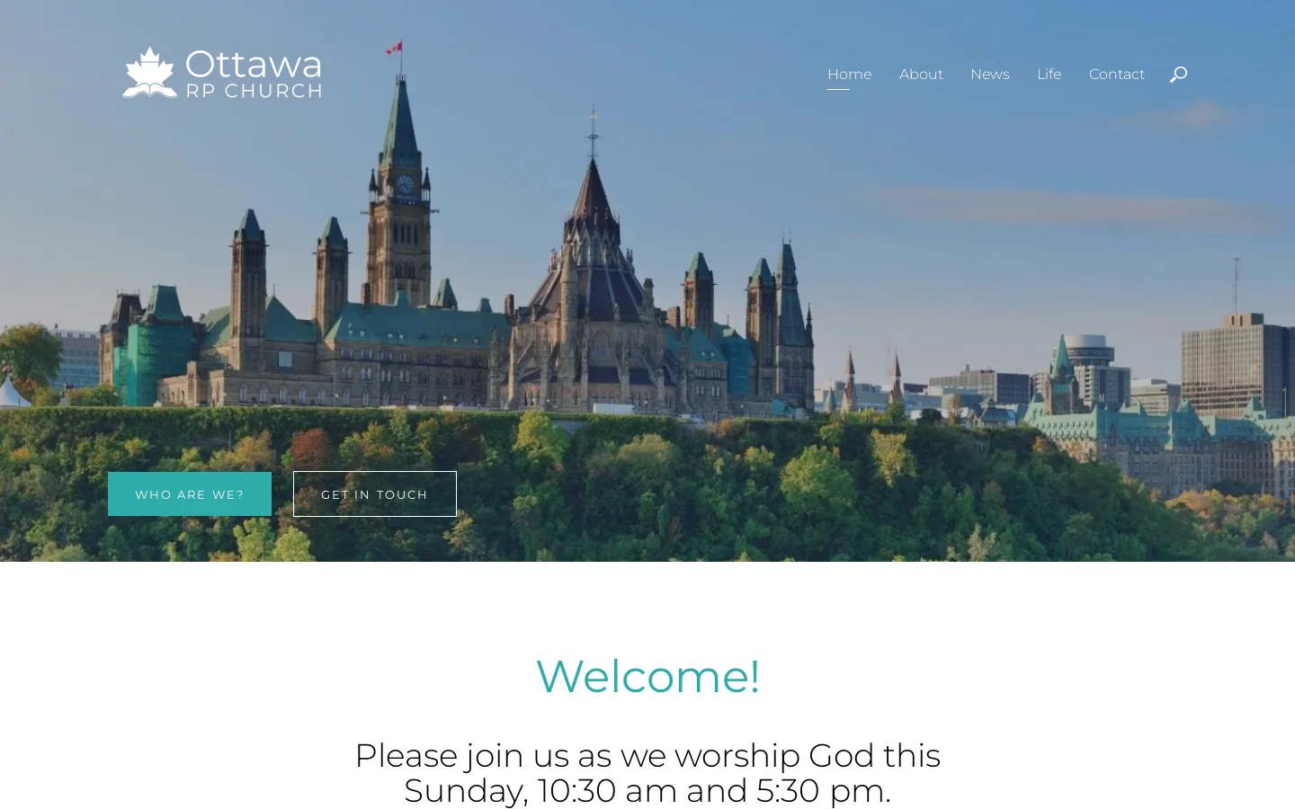 Home - Ottawa RP Church Homepage screenshot