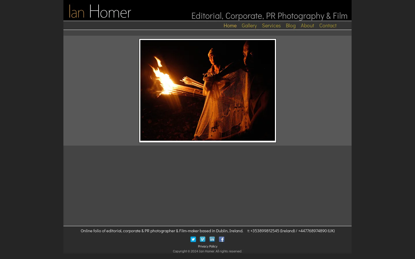 Ian Homer Photography Homepage screenshot