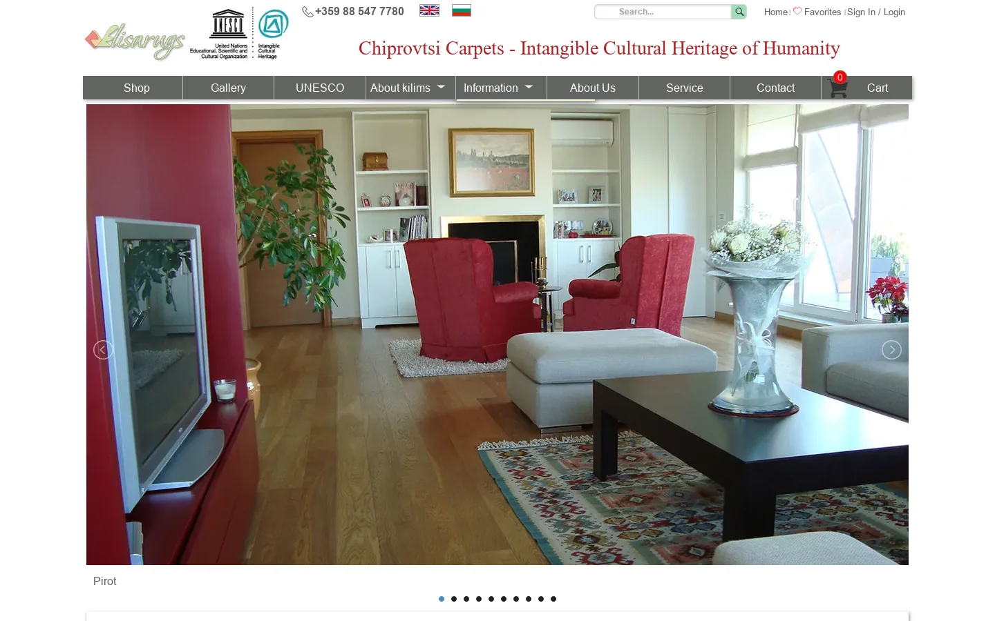 Handmade kilim rugs by the manufacturer | Online shop | Elisa Art Homepage screenshot