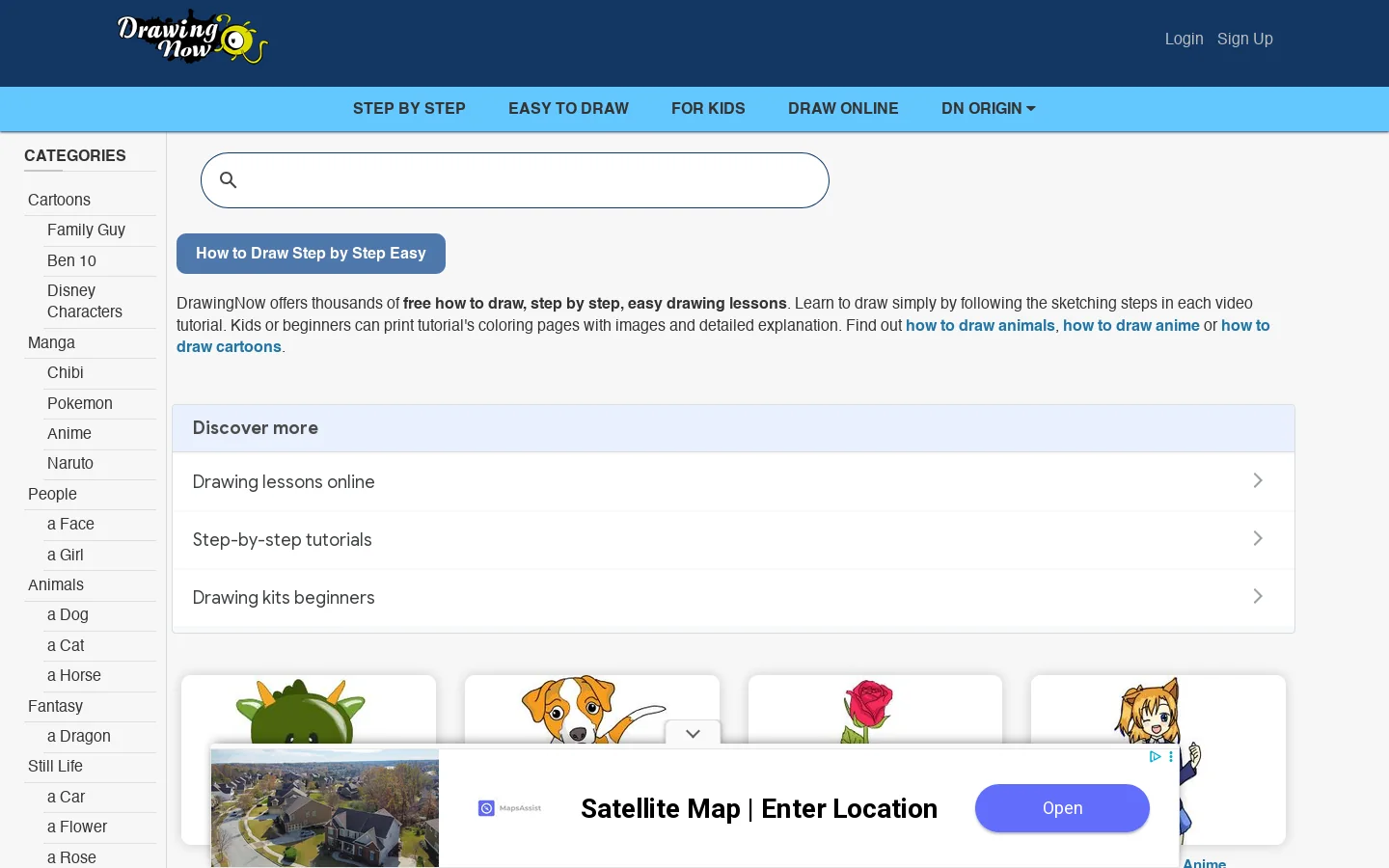 DrawingNow Homepage screenshot